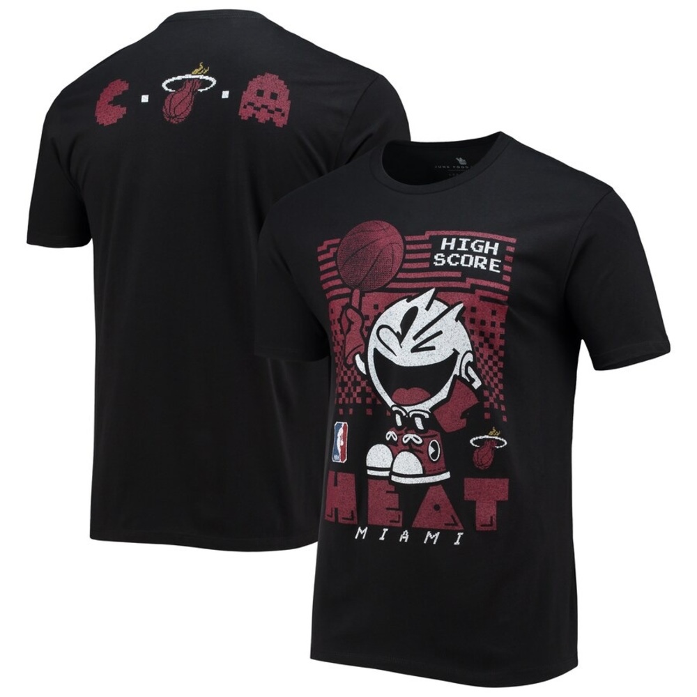 Miami Heat Pac-Man Medium T-Shirt Junk Food Clothing Brand
